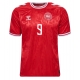 Danemarca Rasmus Hojlund #9 Tricou Fotbal Replică European 2024 Barbati Acasa